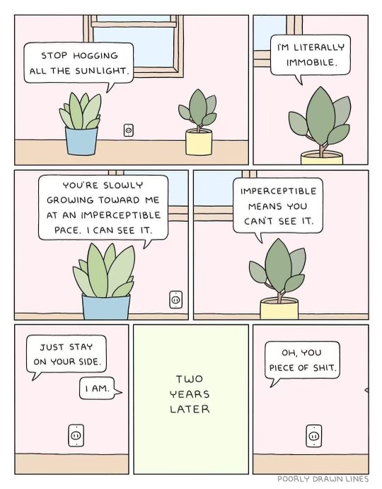 When your plant slowly cheats you out of sunlight over two years