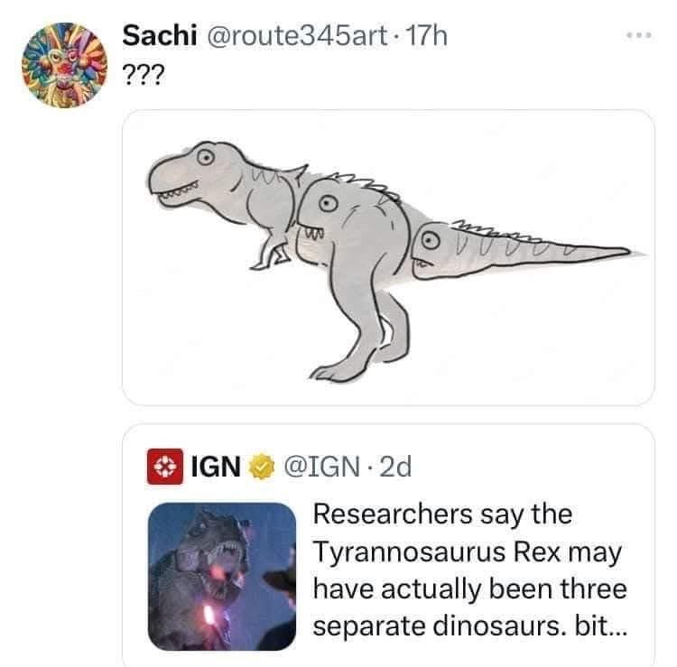 This is how IGN thinks T-Rexes were made based on science.