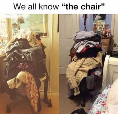 Y'all know that one chair that just becomes a laundry holder?