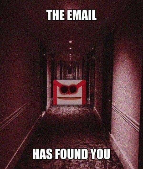 When you accidentally open your email and it's been staring at you this whole time