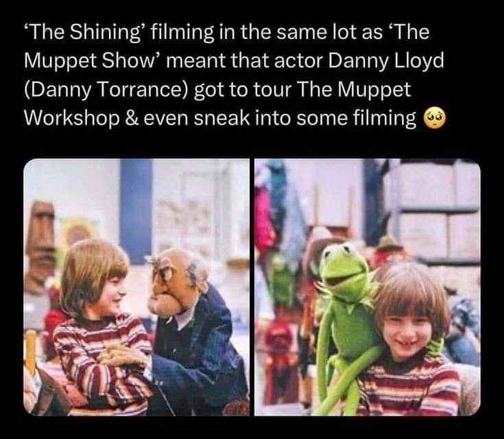 Meanwhile, Danny Torrance made some new friends while filming The Shining