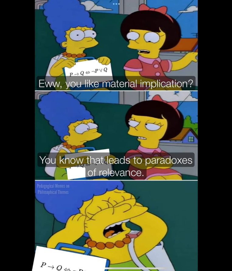 When you're trying to explain logic but then realize it leads to paradoxes
