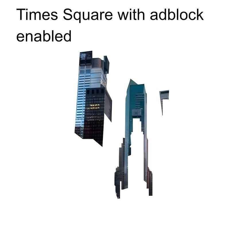 Times Square looking kinda empty when the ads are gone