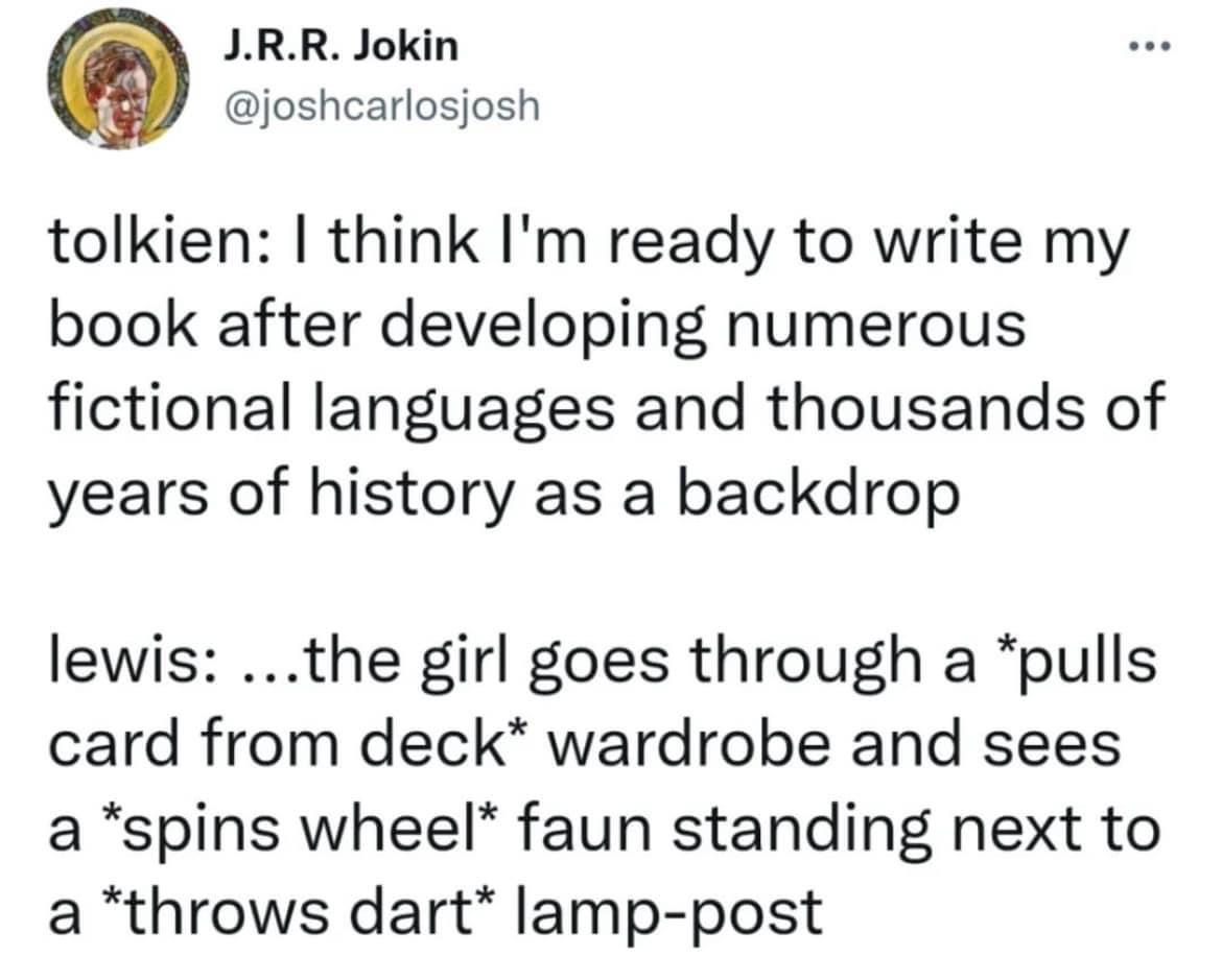 The difference between Tolkien's world-building and Lewis's