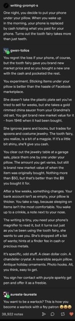 So the tooth fairy is basically a shady pawn shop dealer for your old stuff?