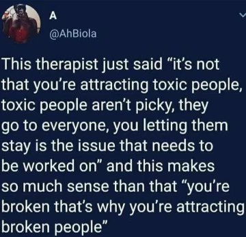 When your therapist finally gives you the real tea on why you keep dating toxic people.