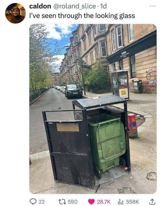 Me realizing the trash can is just a front for the real trash