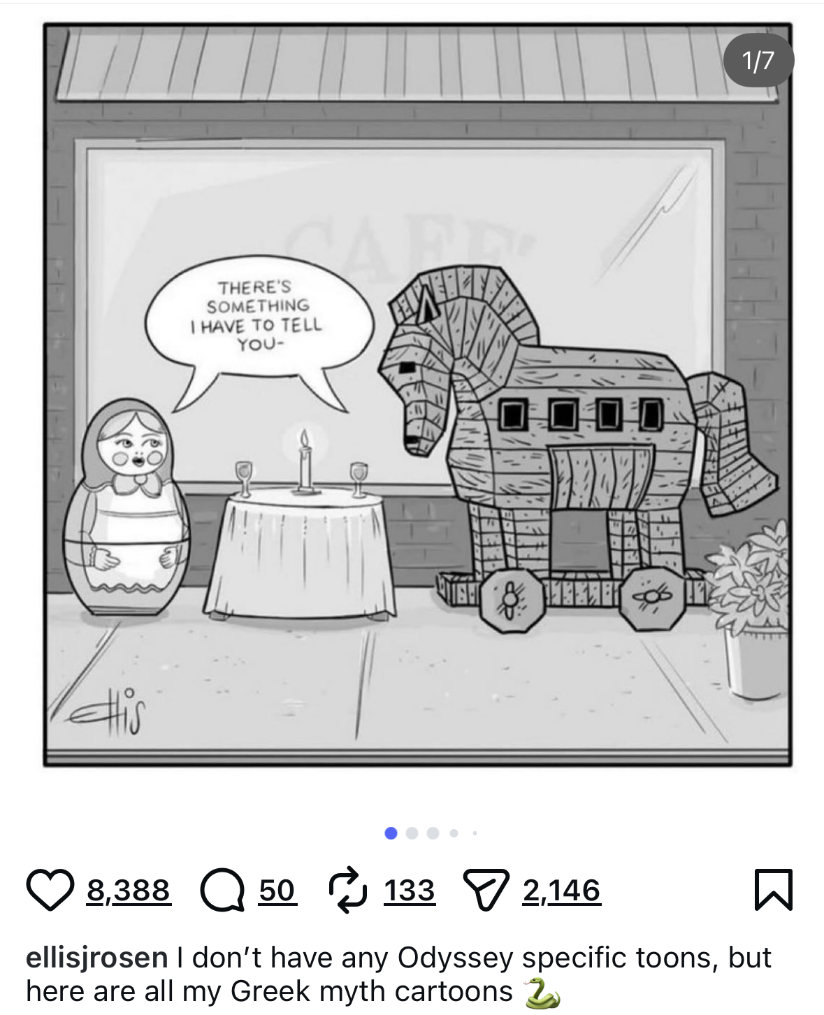 When you're trying to tell your friend some juicy gossip but they're a literal Trojan Horse.