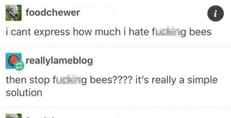 Some people just can't handle bees, but the solution is apparently simple.