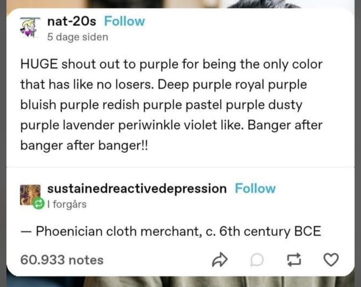 This Phoenician cloth merchant really understood the assignment when it came to purple