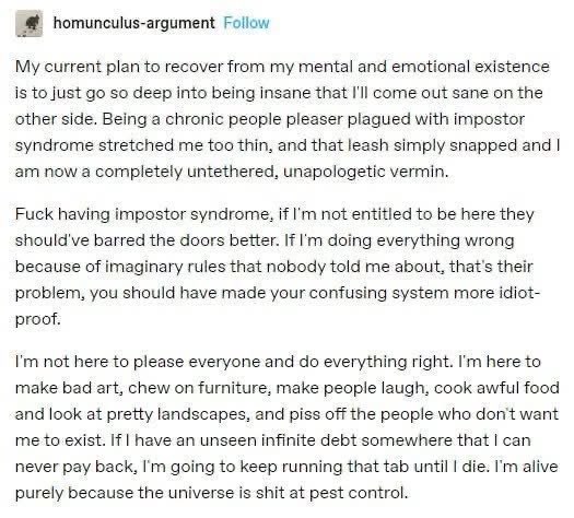 This is basically my life plan to embrace chaos and see what happens.
