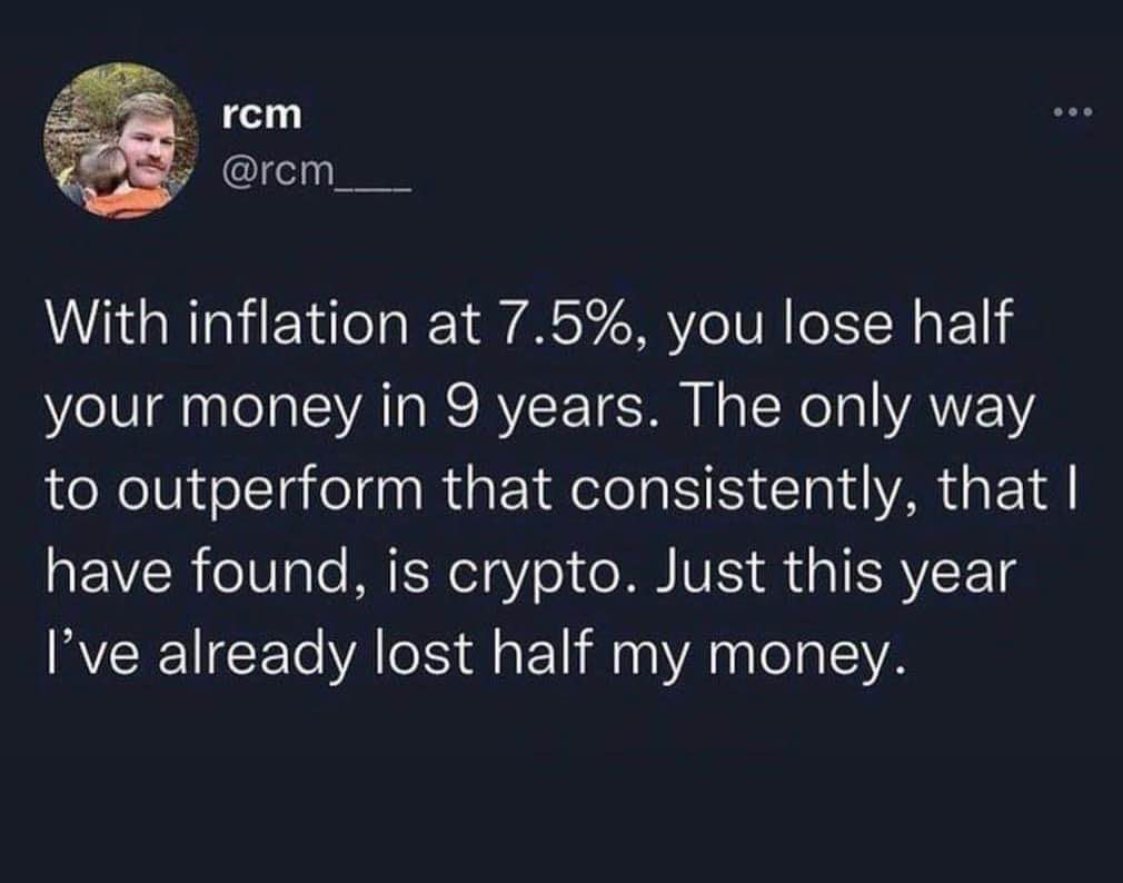 When you try to beat inflation with crypto and end up losing money even faster