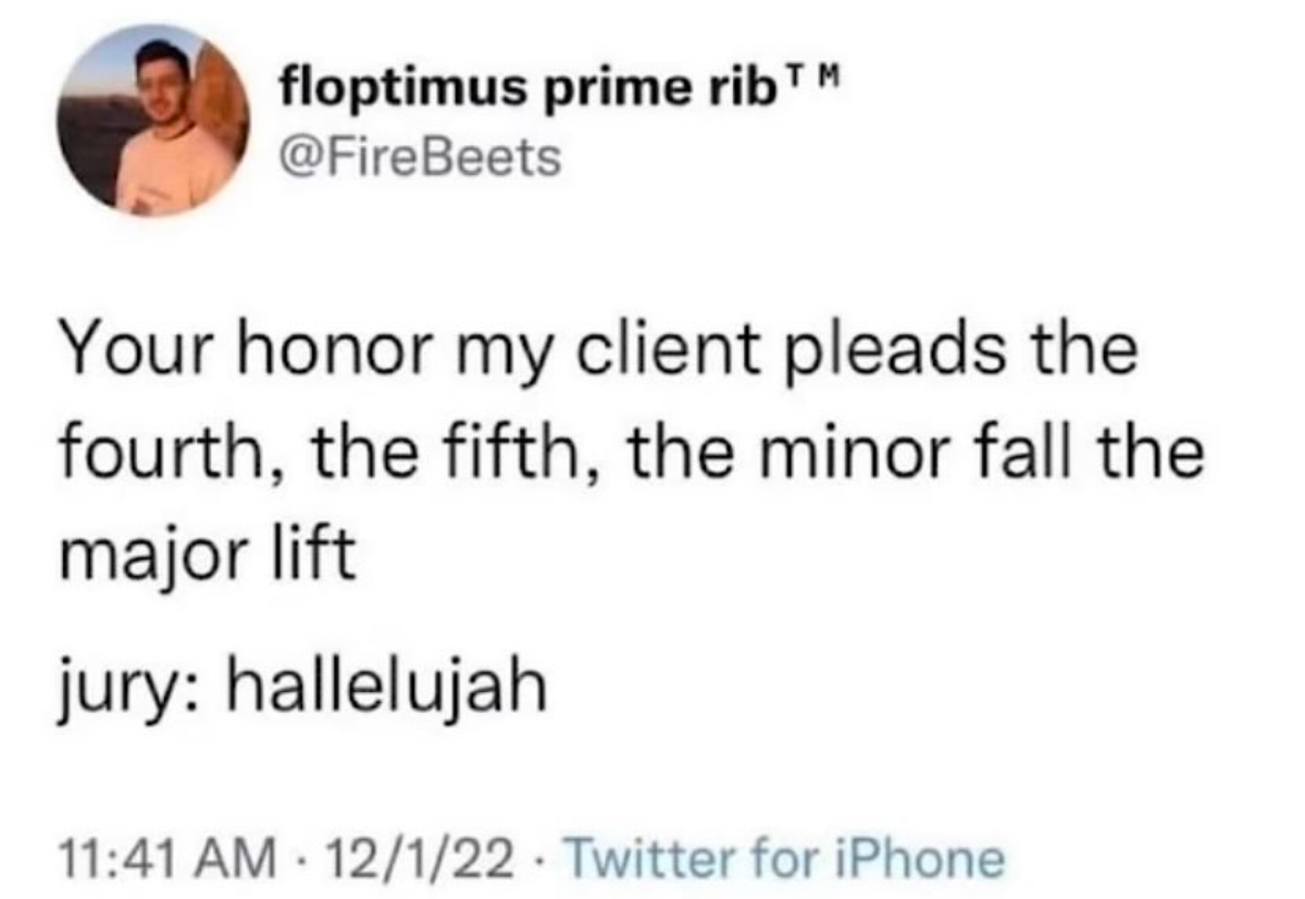 When you plead the fourth, fifth, and also the music theory terms