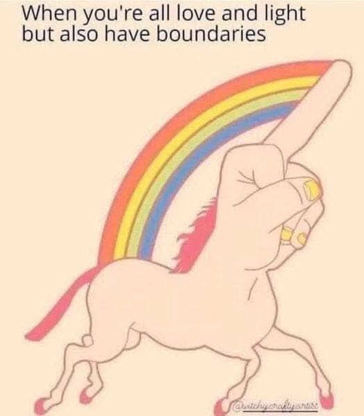 This unicorn is giving the middle finger but like, in a really wholesome way?