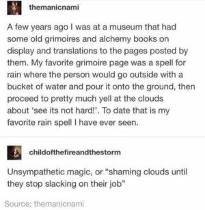 This person basically just yelled at the sky to make it rain lol