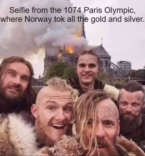 Vikings crashing the 1074 Paris Olympics and winning everything