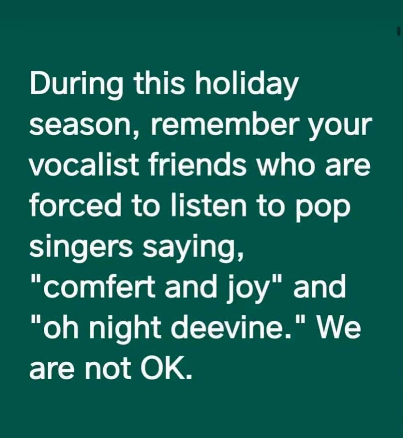 Vocalists during the holidays are NOT okay hearing these popular Christmas song lyrics sung poorly.
