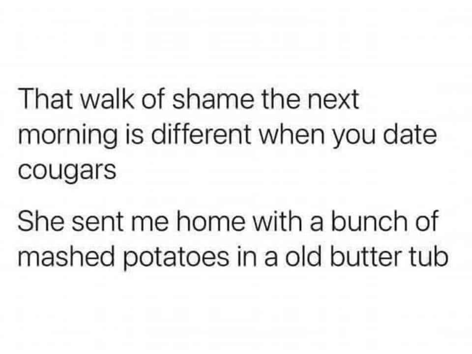 Walk of shame hits different when you get leftovers with it lol