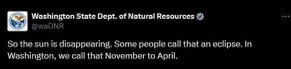 The Washington Dept. of Natural Resources knows what's up with their weather lol