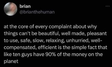 It's really just about the wealth gap, huh?