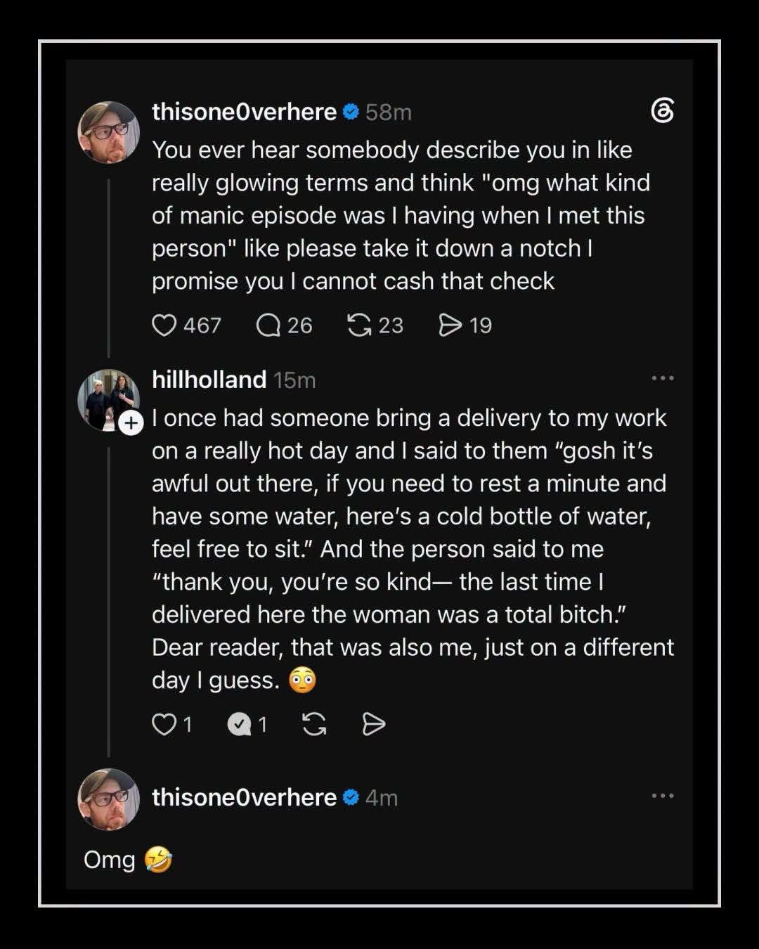 When you're simultaneously the kindest person and also a total bitch depending on the day