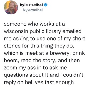 Love that for him, Wisconsin public libraries are wildin' with their brewery book clubs