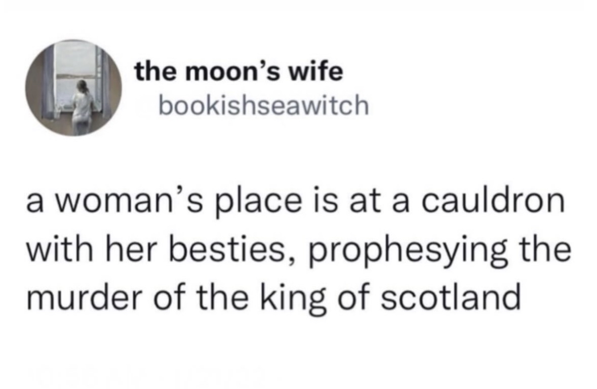 Forget domestic duties, my true calling is hexing royalty with my coven.