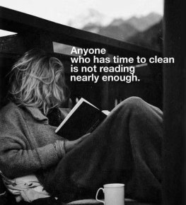 Me justifying my messy apartment because I'm busy reading good books