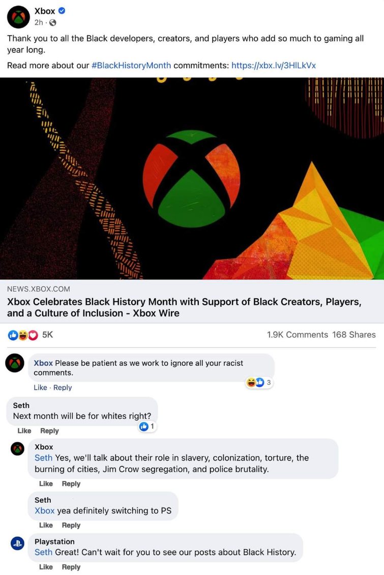 Xbox's response to a racist comment is just peak sass, I can't