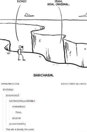 When someone says something so obvious you have to respond with sarcasm.