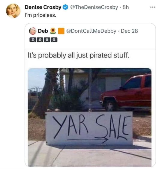 When you see a 'Yar Sale' sign and instantly think piracy