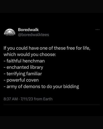 This is literally asking if I want superpowers or just cool fantasy stuff for free