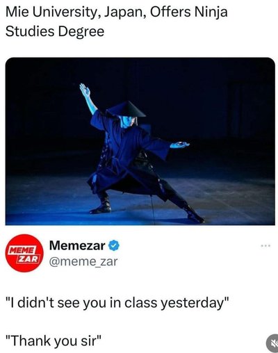 When your ninja studies degree actually pays off in attendance checks