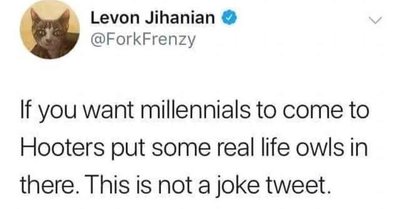 Apparently millennials are into owls …