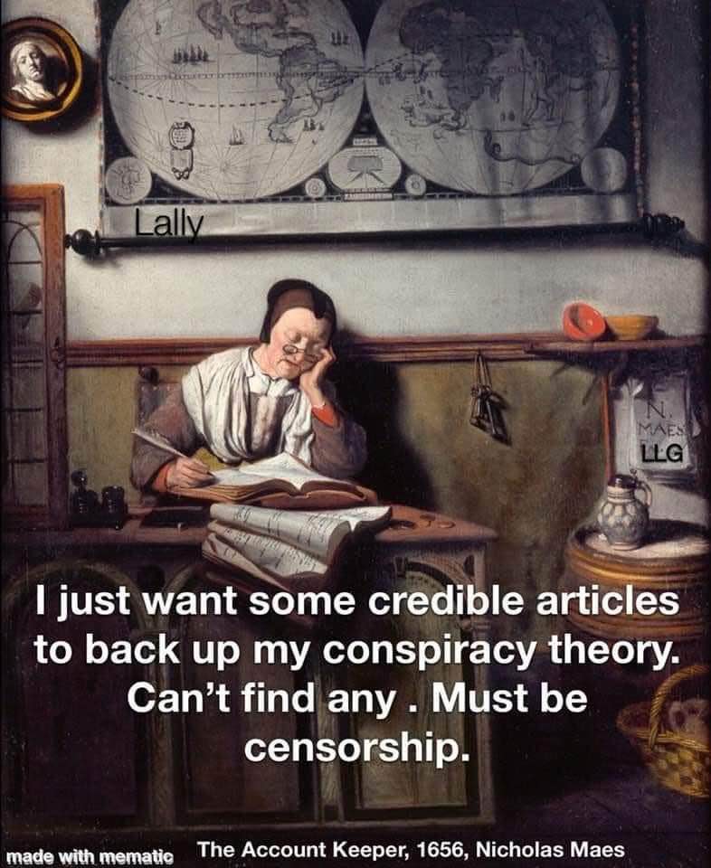 When you can't find any evidence to support your wild theories, it's clearly censorship, not that your theories are whack.