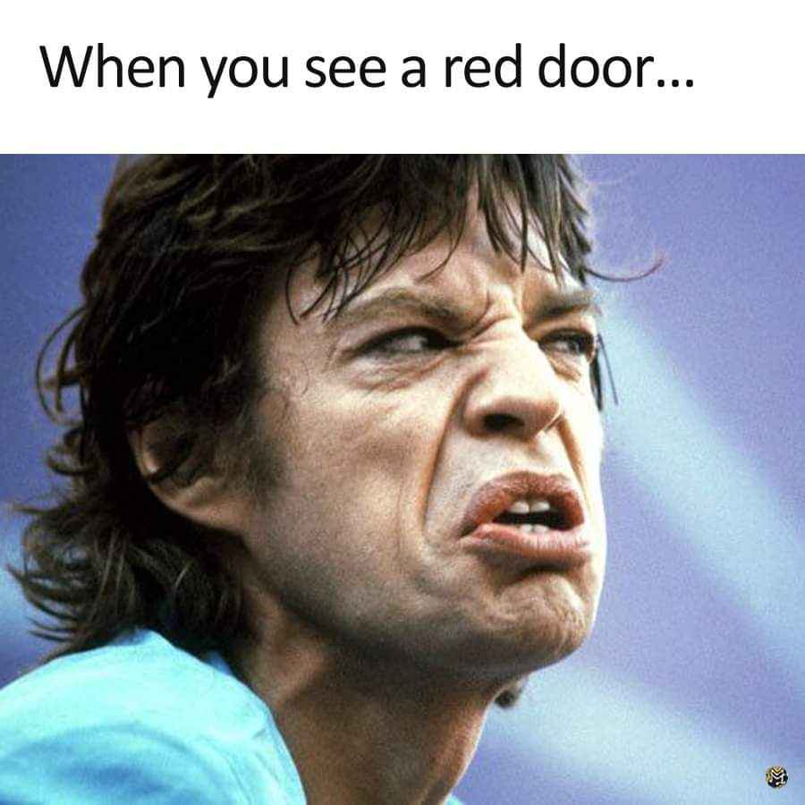 My face when I see a red door and all I can think about is The Matrix