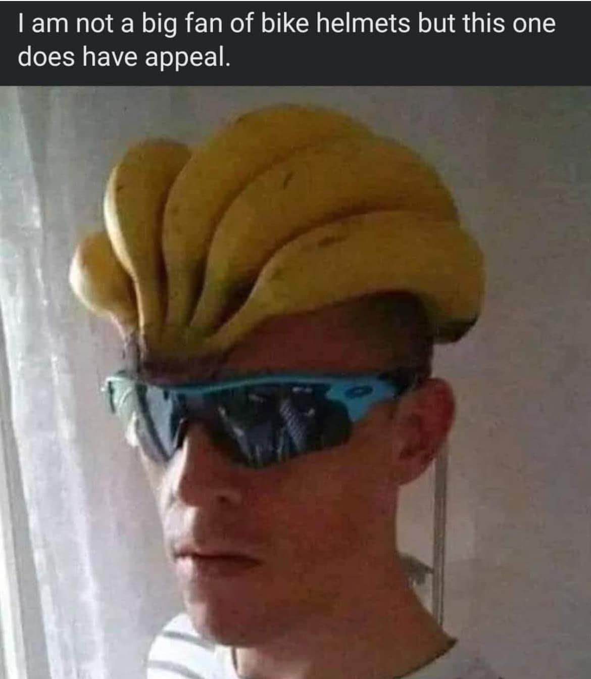 When you decide to accessorize your bike helmet with fruit