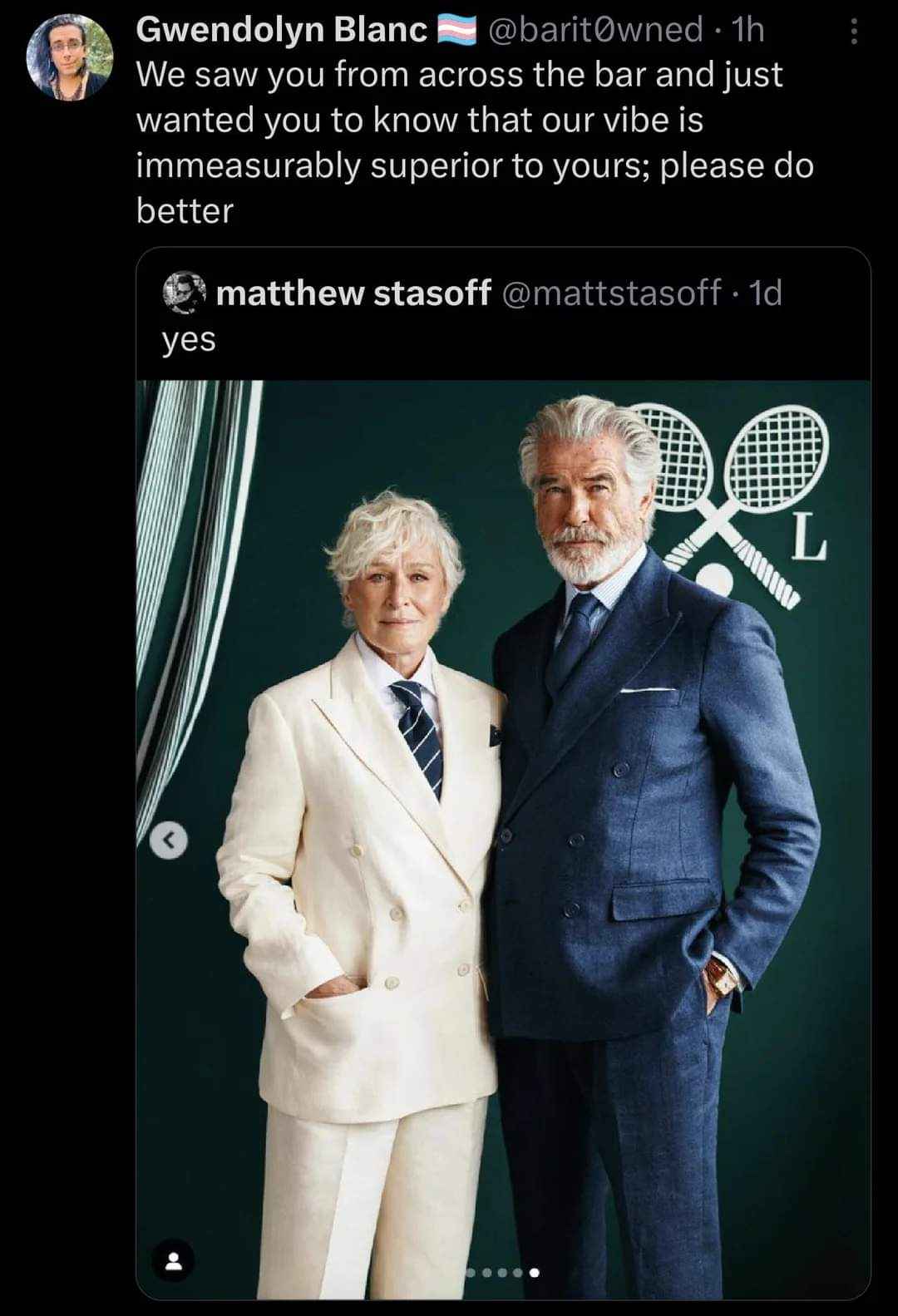When you and your friend are just so incredibly cool that you have to let everyone know
