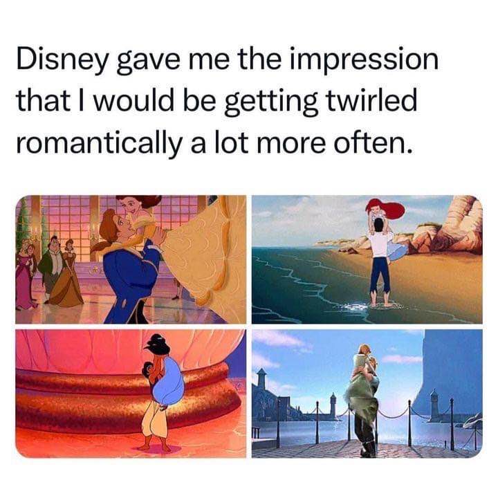 So, Disney lied about the amount of romantic twirling I'd experience.