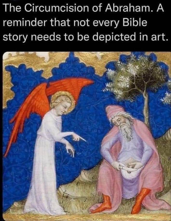 Someone showing Abraham the receipt for his questionable life choices