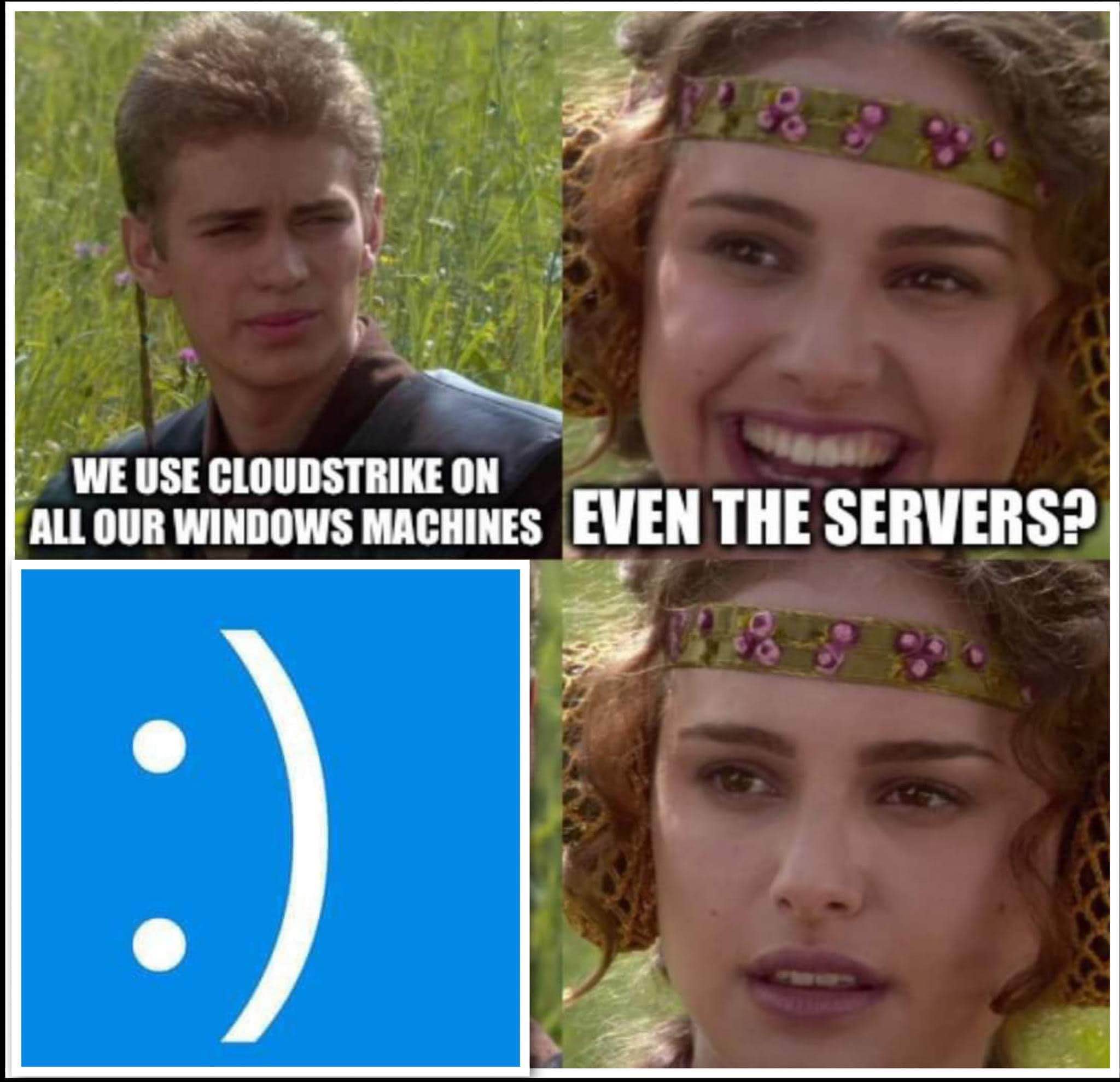 WE USE CLOUDSTRIKE ON ALL OUR WINDOWS MACHINES EVEN THE SERVERS?  :(