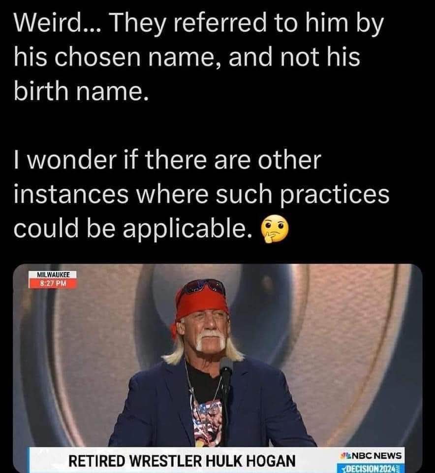 So apparently you can just pick a new name and people will use it? What if I want to be called The Rock?