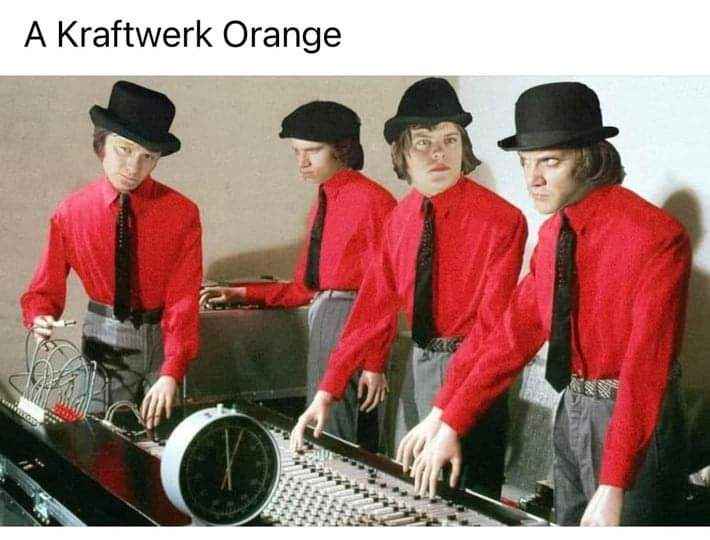 When the band's aesthetic is A Clockwork Orange meets Kraftwerk