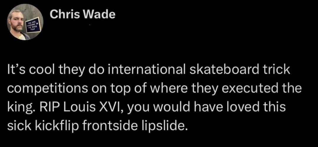 Someone's really committed to historical reenactment with skateboarding tricks