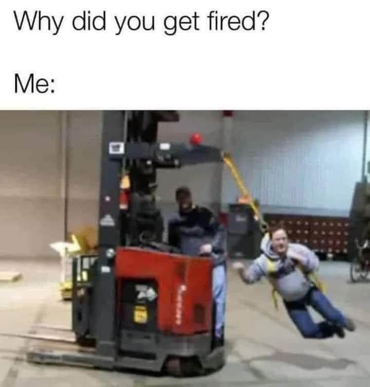 When the forklift driver takes 'manual labor' a little too literally