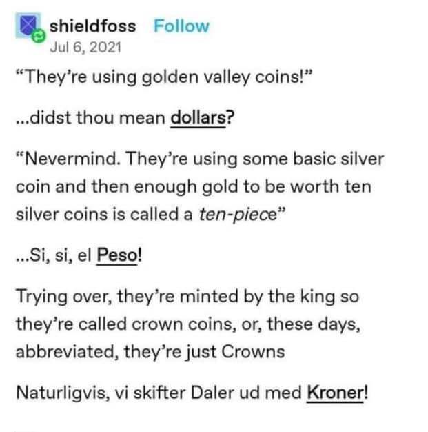 When someone tries to explain currency and you can tell they're just making it up as they go