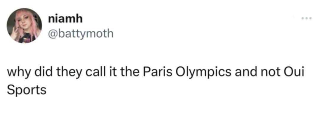 When you come up with the most obvious French pun for the Olympics