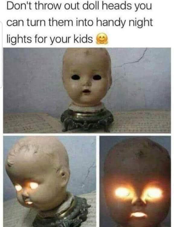 Who thought this was a good idea for a night light? Absolutely terrifying.