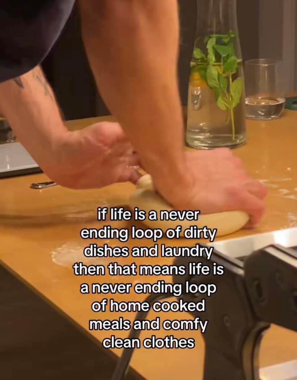 If you embrace domestic chores, life is basically just an endless cycle of good food and cozy outfits.