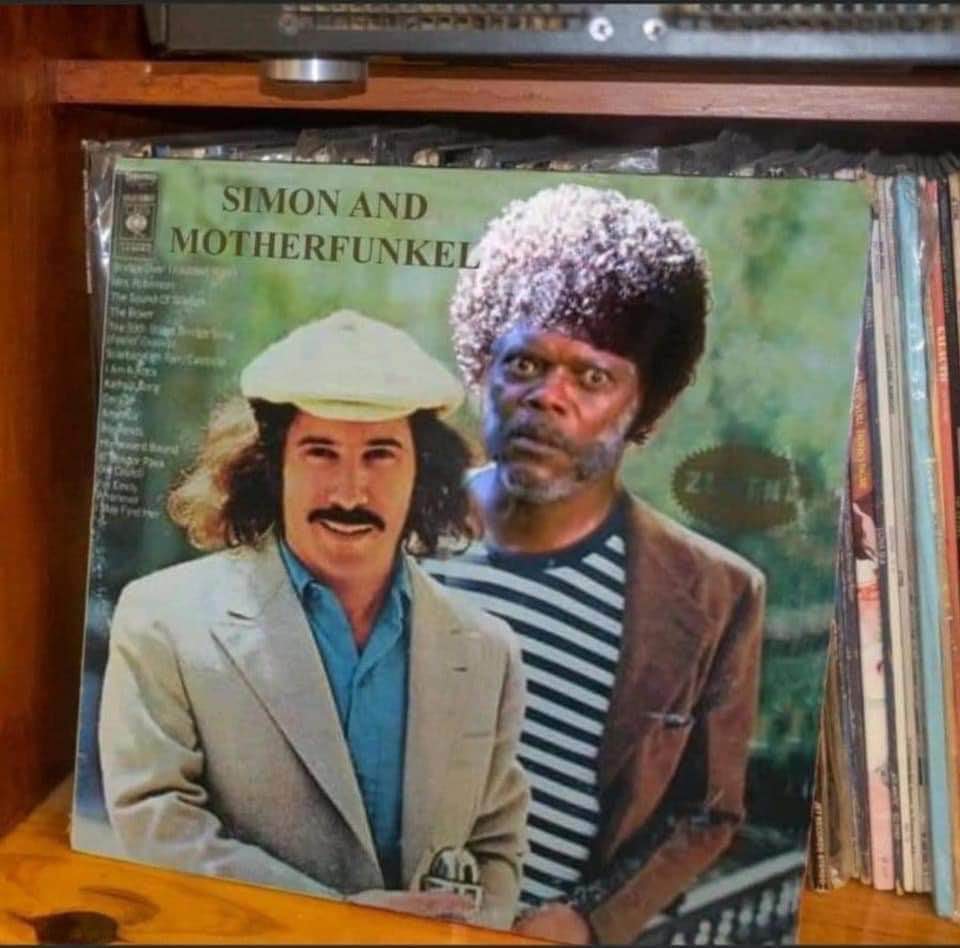 When you get an album cover for Simon & Garfunkel but it's actually Samuel L. Jackson.